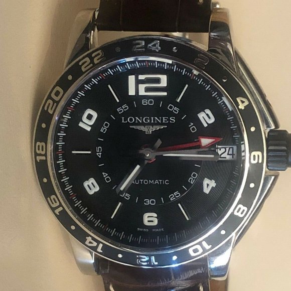 Longines Admiral GMT Watch L36684560-NEW - Picture 1 of 8